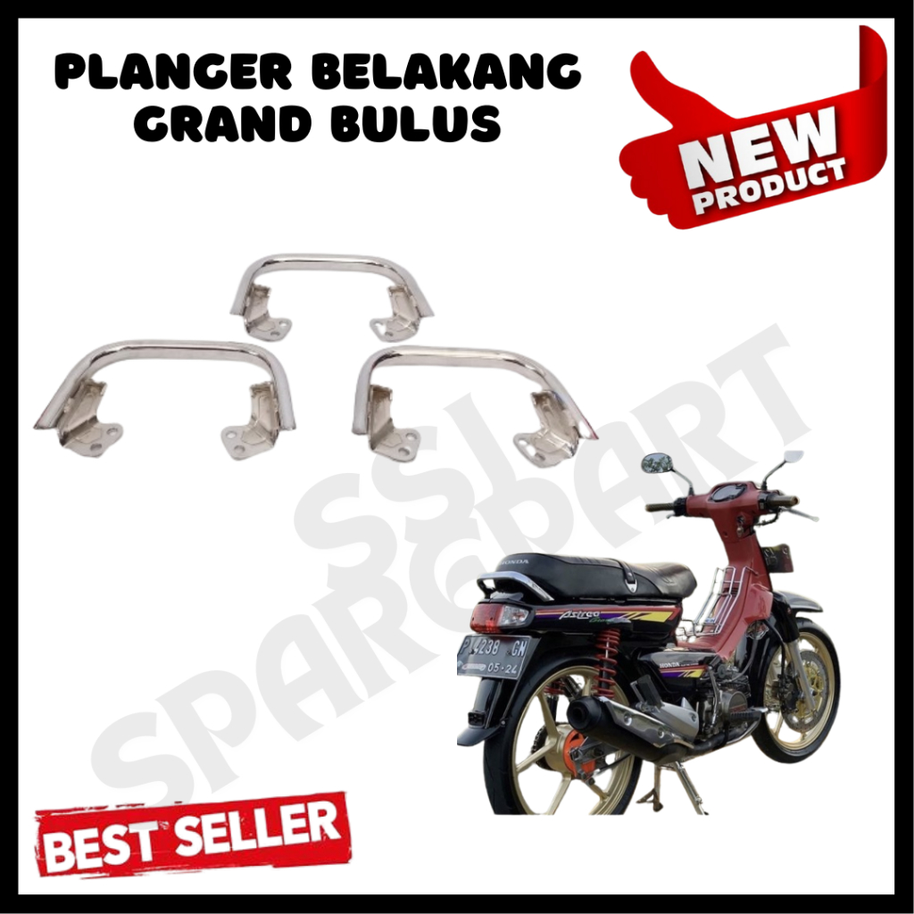 Behel Begel Grand Bulus / Planger Jok Belakang Honda Astrea Grand Bulus 91 92 Model Ori Tebal Crom