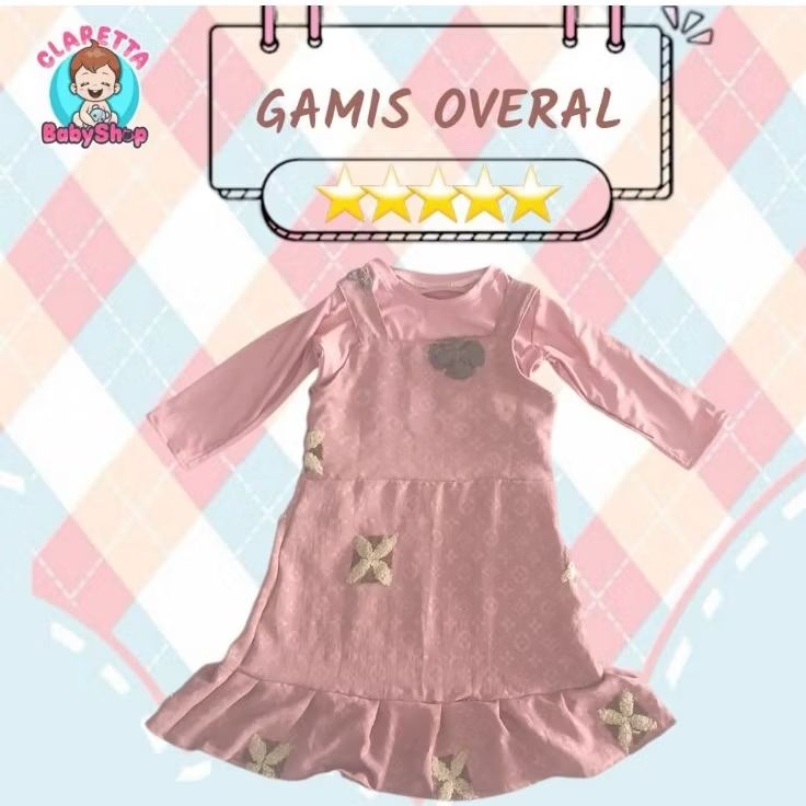 BAJU GAMIS OVERAL ANAK CEWEK