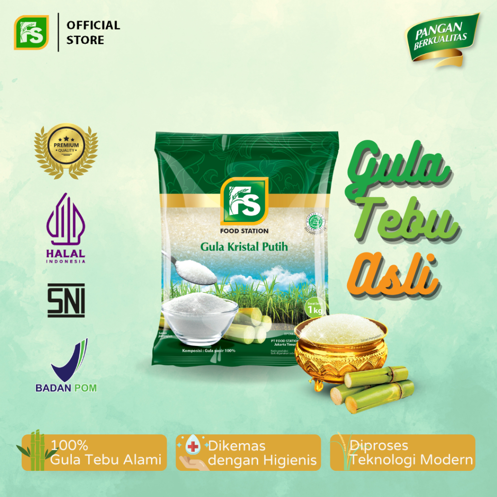 

Food Station -FS Gula Kristal Putih 1 Kg