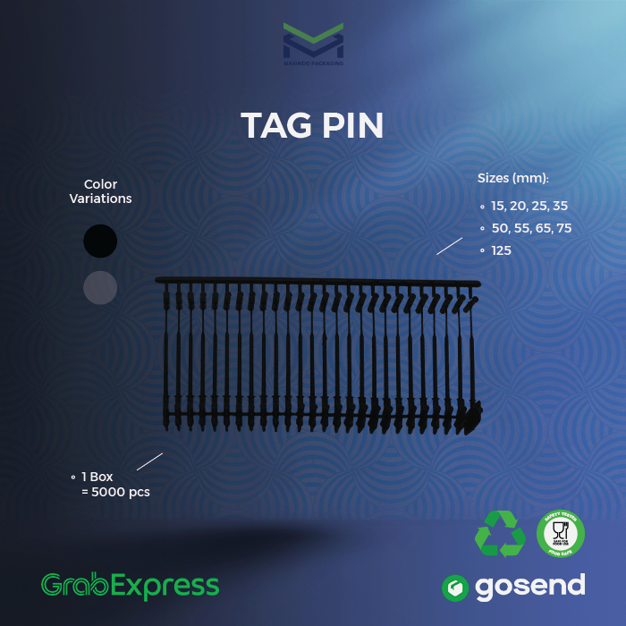 TAG IT - Tag Pin Tipis 50, 65, 75 mm