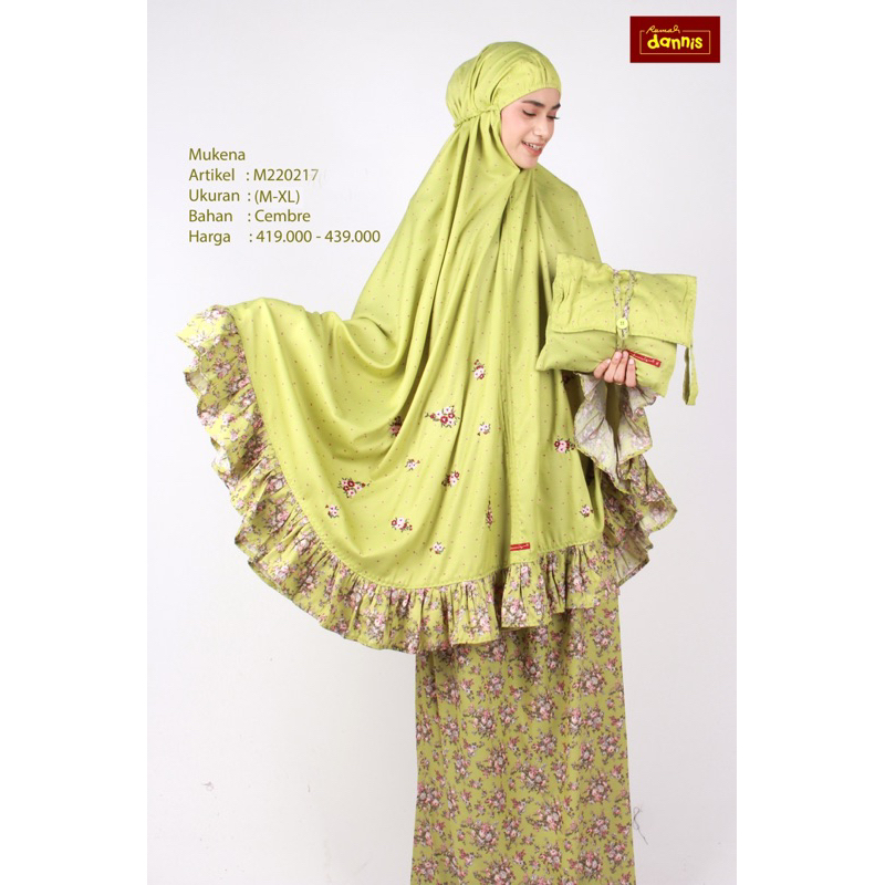 sale 30% / M220217 / mukenah L XL / mukenah dewasa / embroidery / bunga bunga / katun / mukenah katu