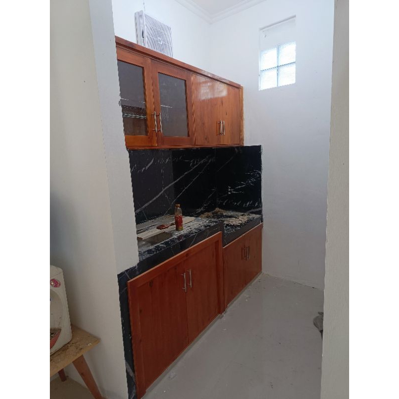 kitchenset lemari dapur bahan kayu jati Belanda