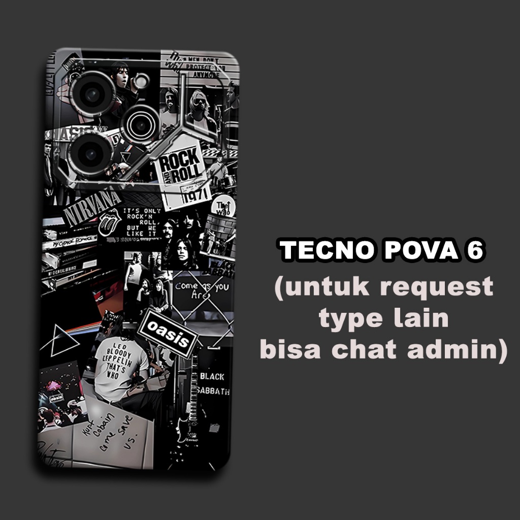 CC26/ Softcase karet lentur untuk tecno pova 6 dan tecno pova 6 pro/Motif aesthetic/case tecno pova 