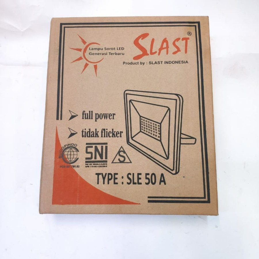 Lampu Sorot LED 50 Watt SLE 50 A SLAST - No Flicker Sinar Putih