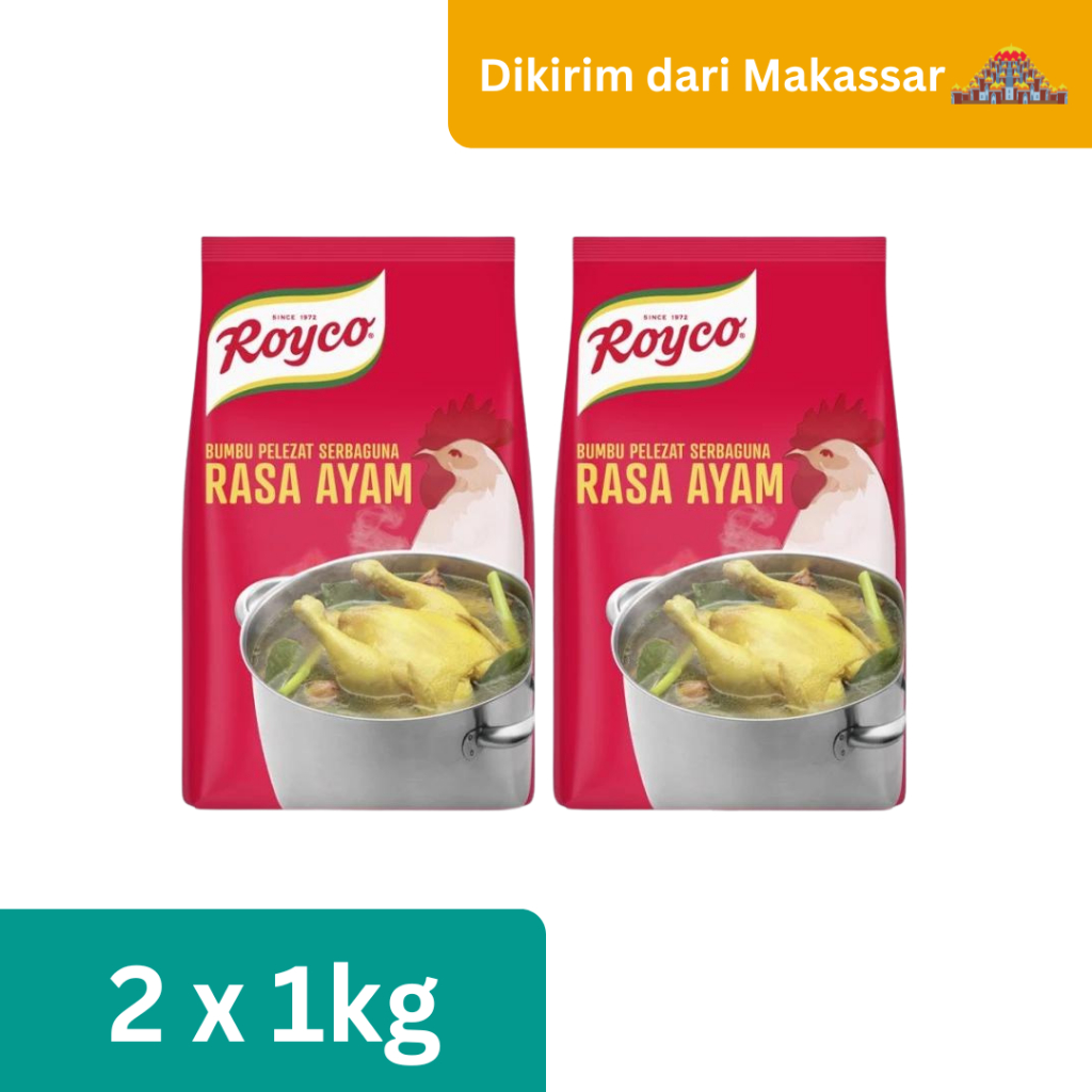 

Royco Bumbu Penyedap Rasa Ayam Pouch 1Kg Twinpack [Kirim dari Makassar]