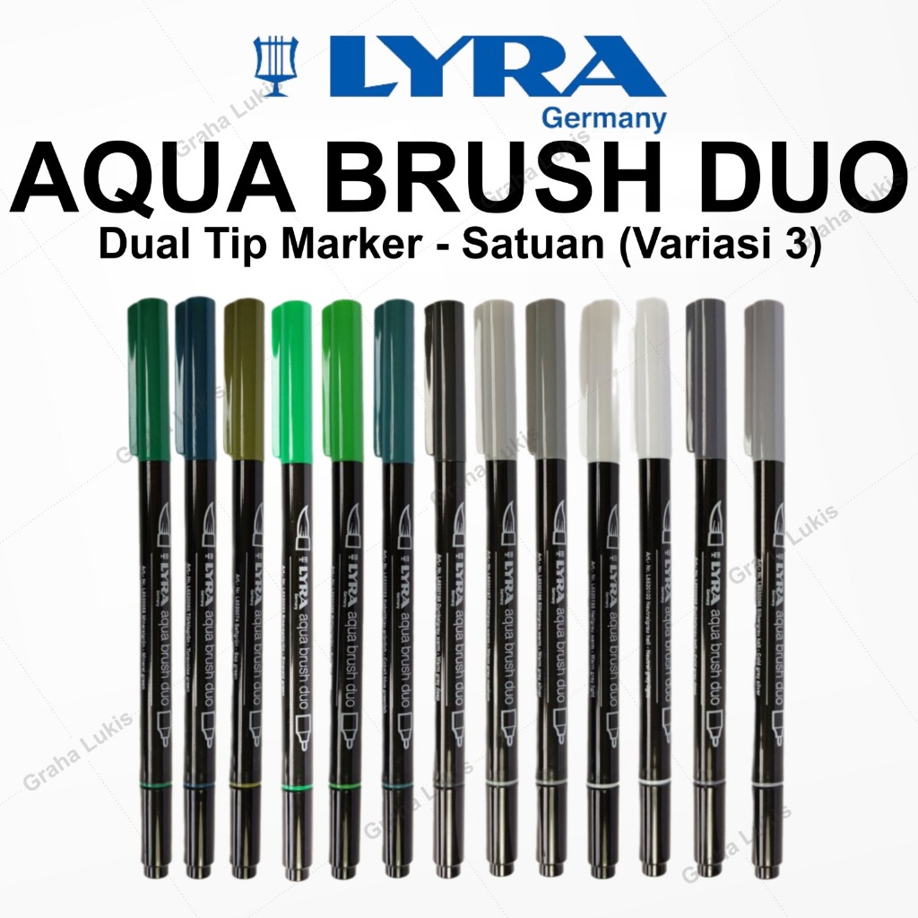 

Lyra Aqua Brush Duo - Dual Brush Pen (Variasi 3)