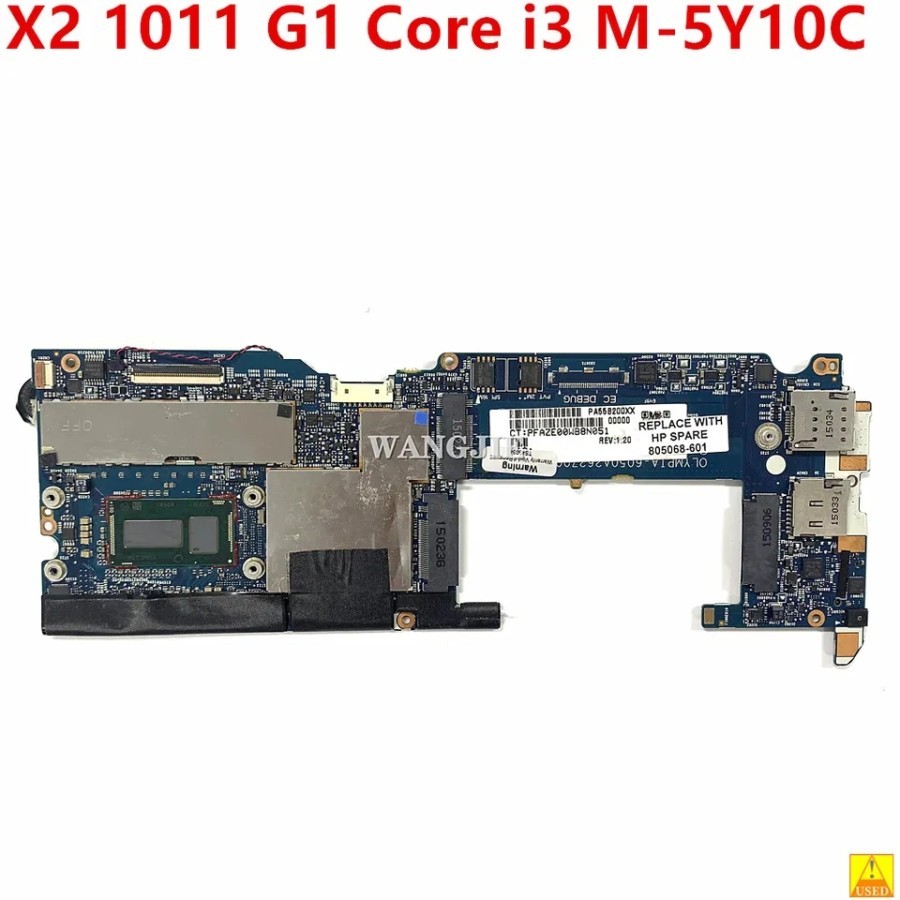 mainboard hp elite X2 1011 G1 core i3 M-5Y10C mother board mesin table