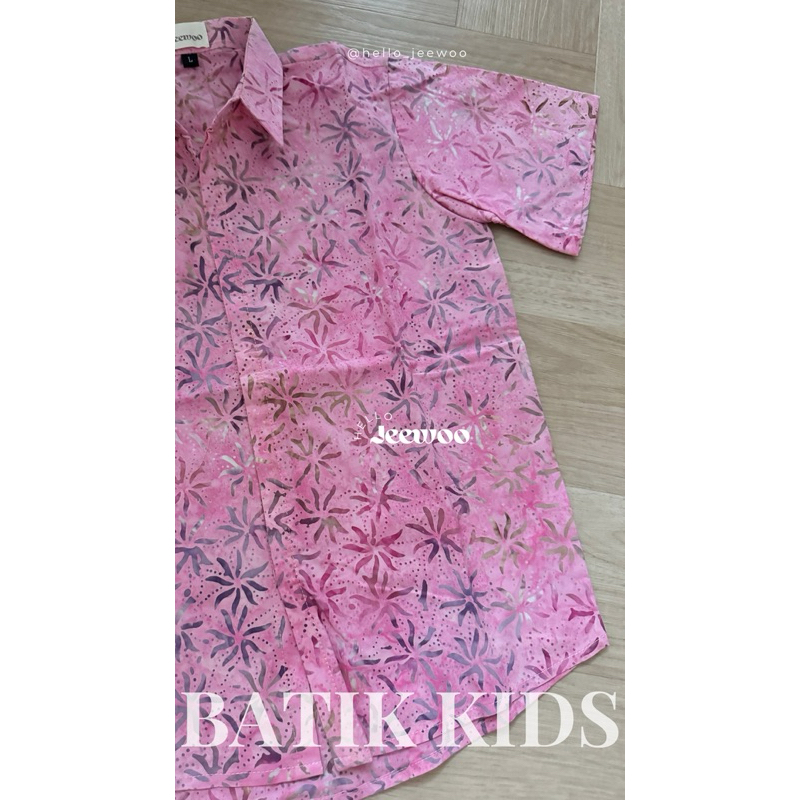 BATIK ANAK COWOK PINK STAR SIZE L