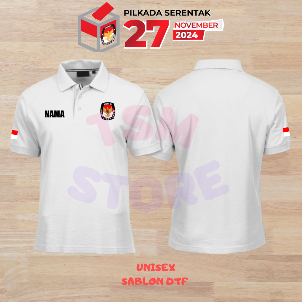 POLOSHIRT PEMILU PPS PILKADA 2024 - KAOS KERAH POLO PRIA WANITA