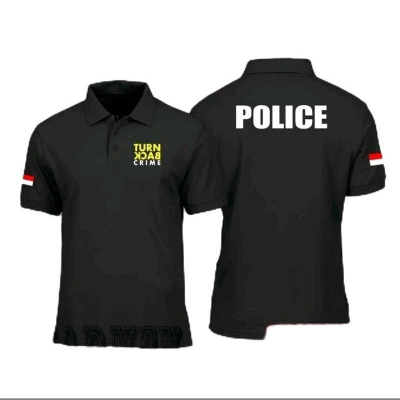 KAOS BERKERAH TURN BACK CRIME POLICE COD // KAOS POLO BERKERAH TURN BACK CRIME POLICE // BAJU POLO B