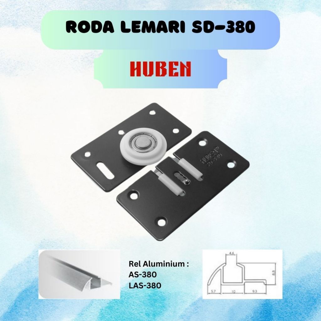 (Huben) Roda Lemari Sliding Roda Pintu Lemari SD 380
