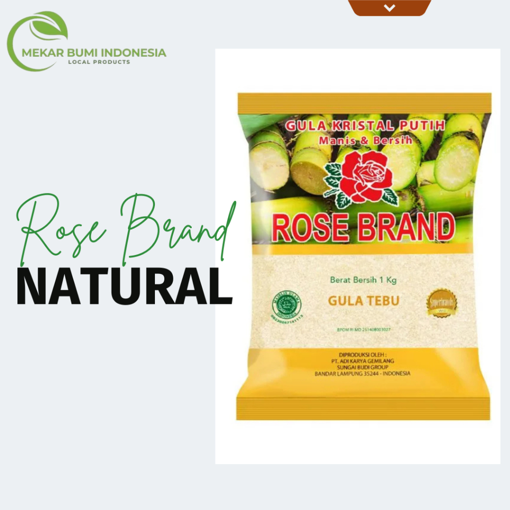 

Gula Kristal Rose Brand Natural 1 Kg
