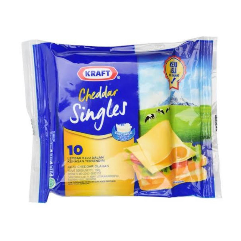 

Keju Kraft Singles 10 Slice Regular isi 10 lembar 120 gr