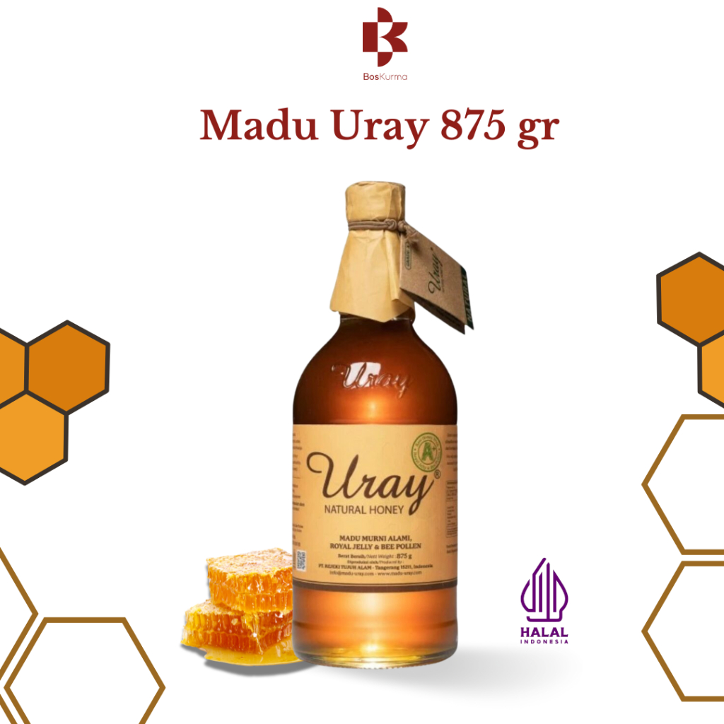 

Madu Uray 875 Gram - Raw Honey 100 % Madu Hutan Original Premium