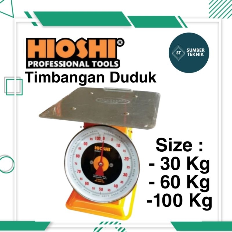 HIOSHI Timbangan Duduk Jarum 30 60 100 KG / Timbangan Manual 30Kg 60Kg 100Kg