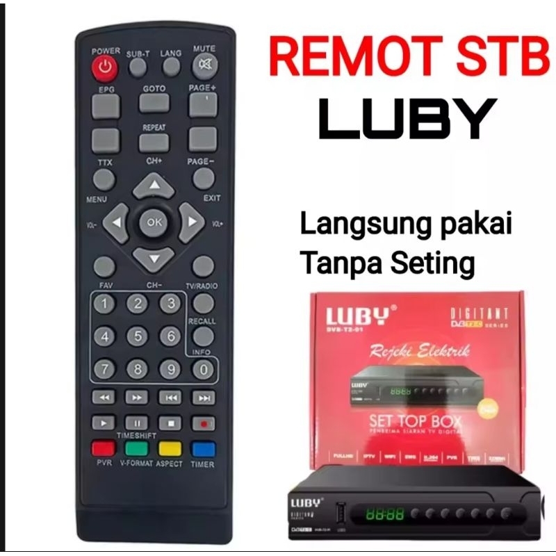 Remot STB LUBY . Remot Luby langsung pakai anpa seting.
