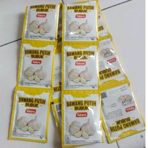 

Bawang Putih Bubuk Tabura 1 Renteng isi 12 Pcs