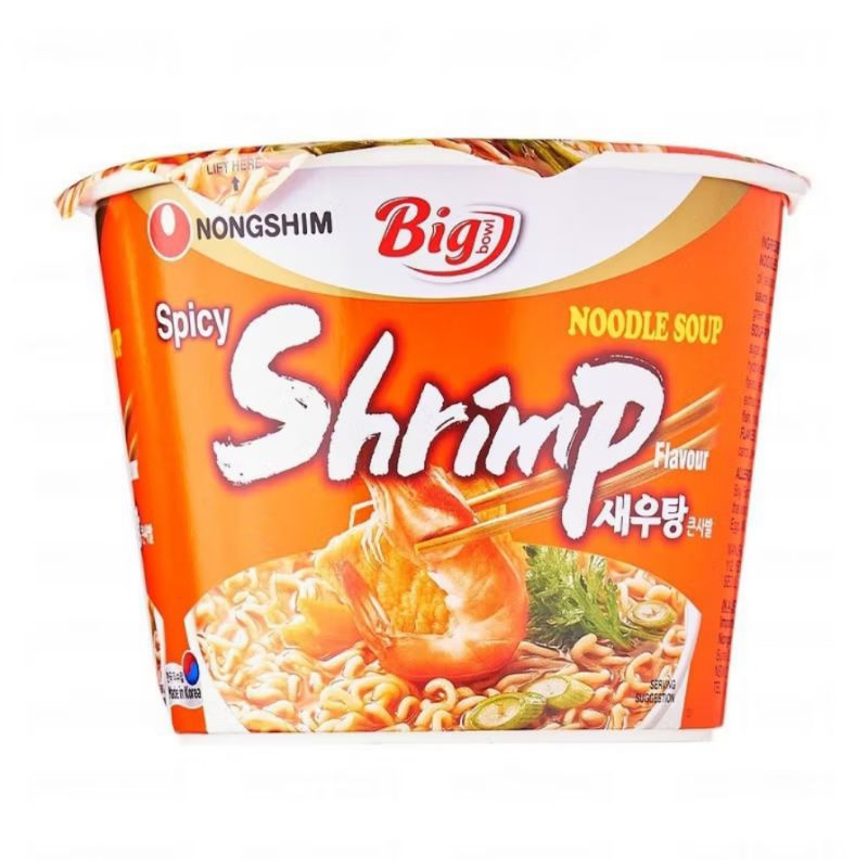 

Nongshim Big shrimp bowl noodle soup cup 115g