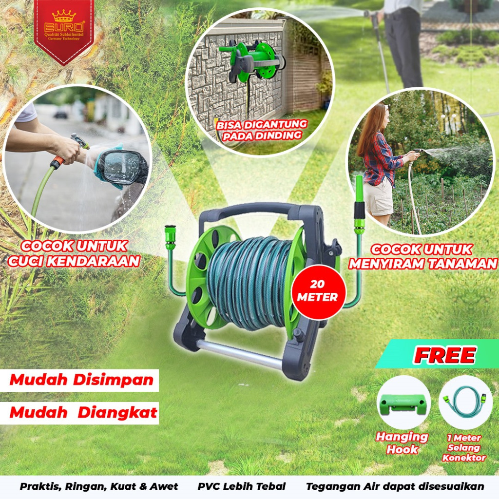 Gulungan Selang Air Manual Hose Reel 20 Meter