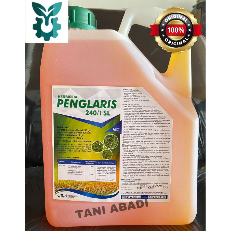Herbisida Penglaris 240 SL @ 5 Liter / Pembasmi Gulma & Rumput Sampai Akar