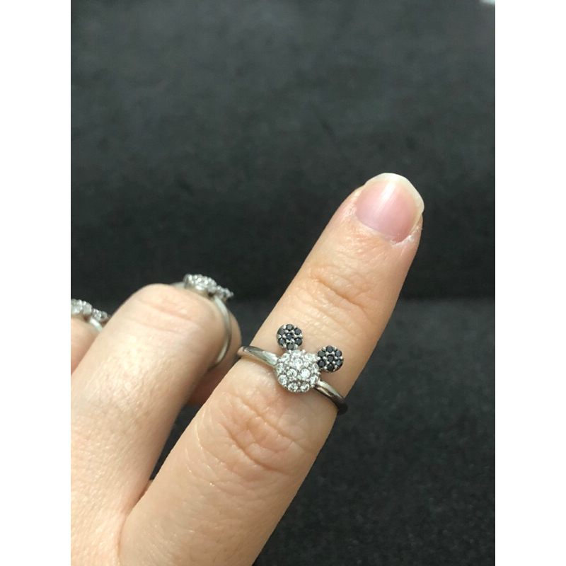 Asia Silver - Cincin Anak Perempuan Cewek Model Mickey Bermata Perak Kadar 925