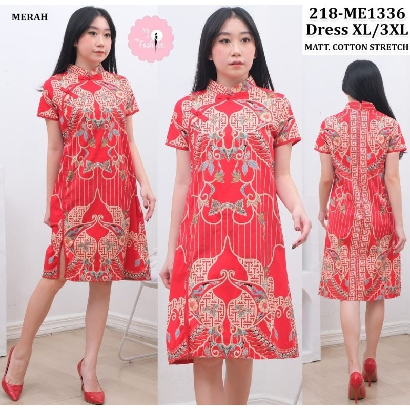 baju merah Imlek cheongsam dress imlek merah