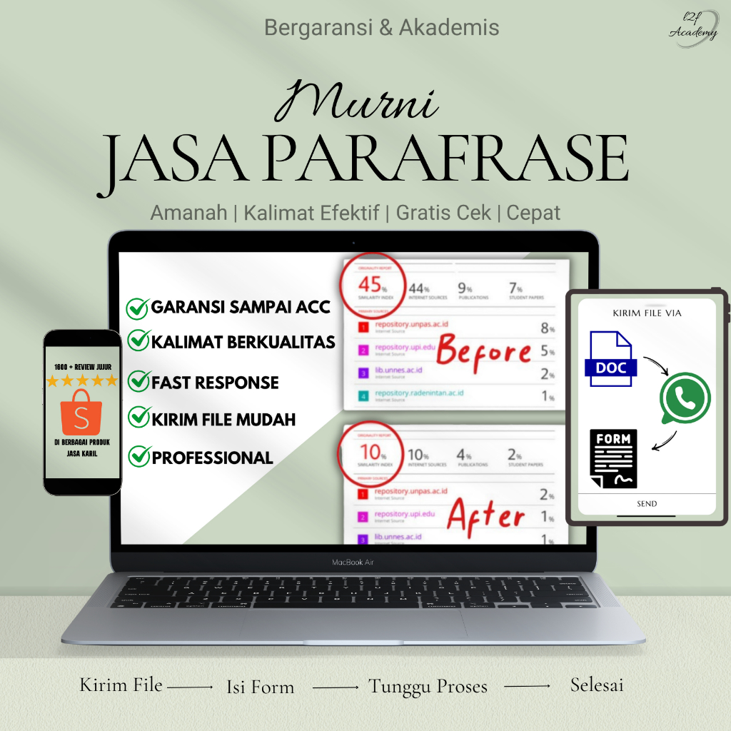 Parafrase AI Drillbit dan Turnitin Express  UT