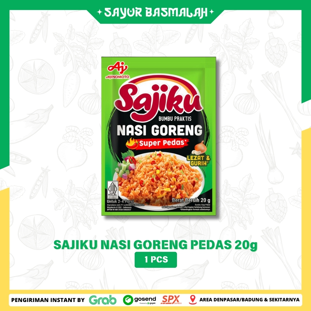 

Sajiku Nasi Goreng Pedas 20g 1pcs - Sayur Basmalah