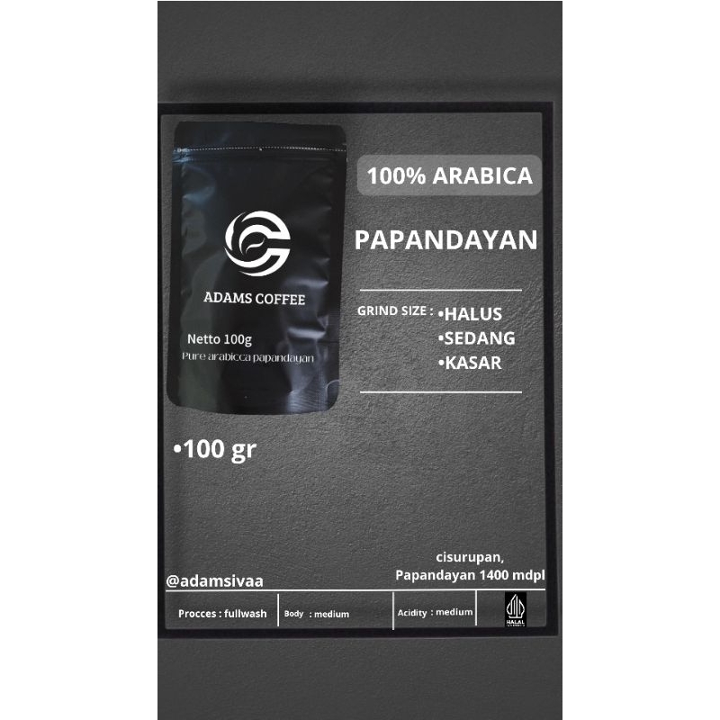 

kopi Arabika Papandayan fullwash