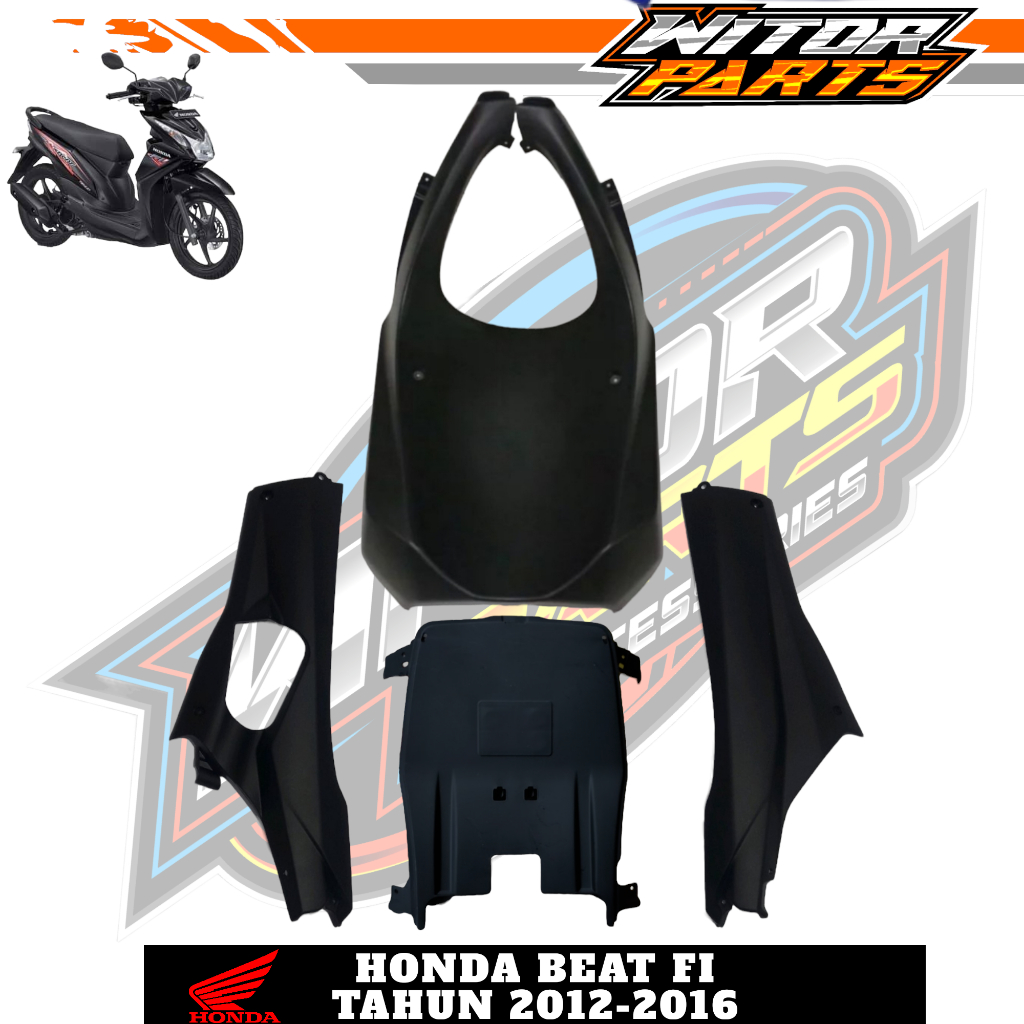 WITOR - Cover Body Kasar Beat Fi 2014-2015-2016 Paket Cover Body Kasar Bagian Bawah Honda Beat Fi