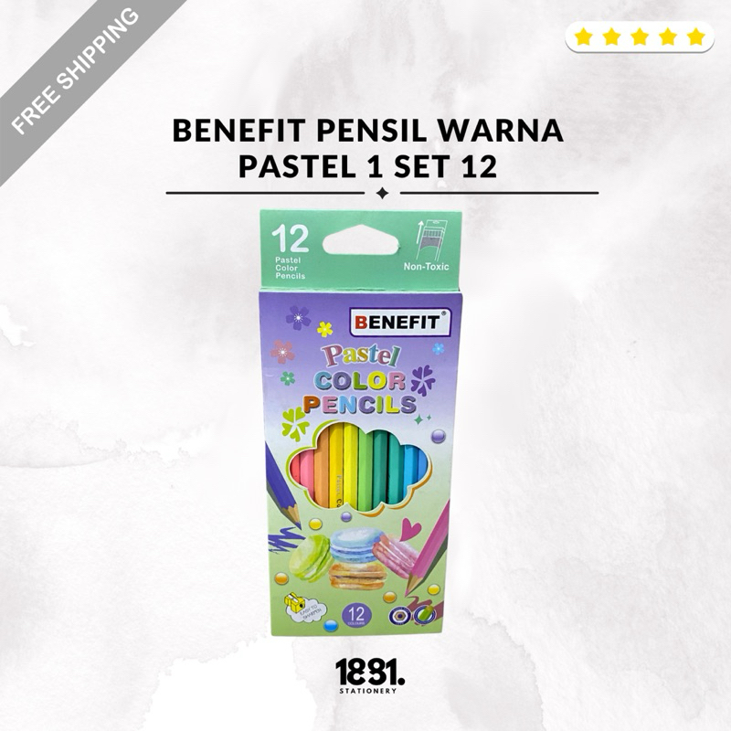 

Benefit Pensil Warna Pastel 1 Set 12 | Pensil Warna Pastel Benefit