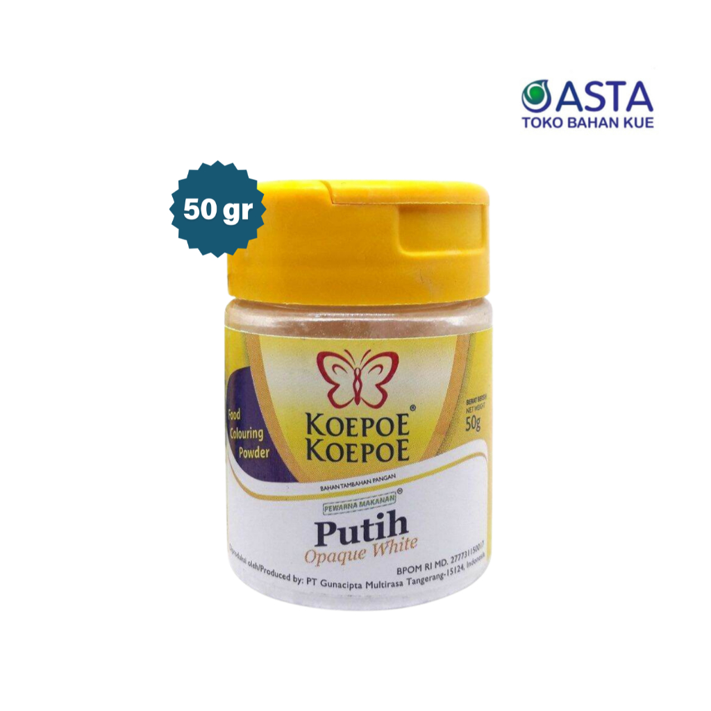 

Pewarna Putih Bubuk Opaque Koepoe 50 Gr