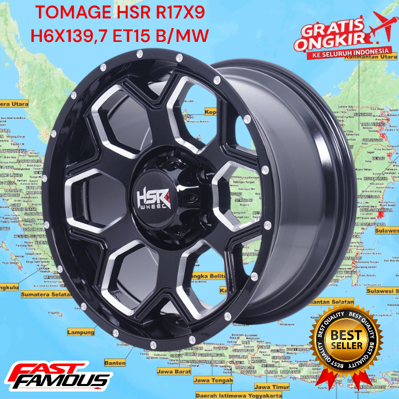 Velg mobil pajero fortuner triton terrano R17 baut 6 velg semi offroad