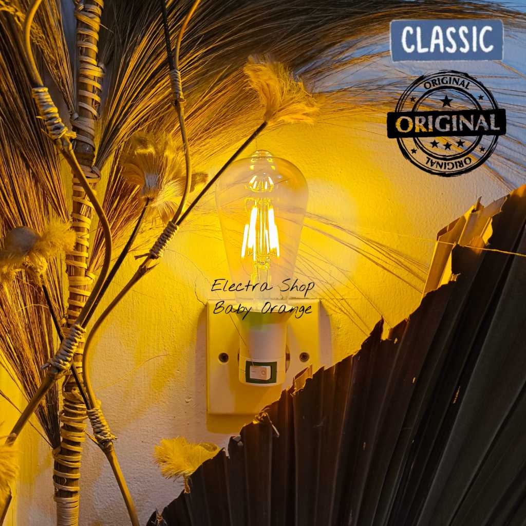 Lampu Tidur Dinding Led Estetik Filamen Besar 4 watt Bohlam Edison Cafe Kaca Teh Klasik Lampu Cafe R