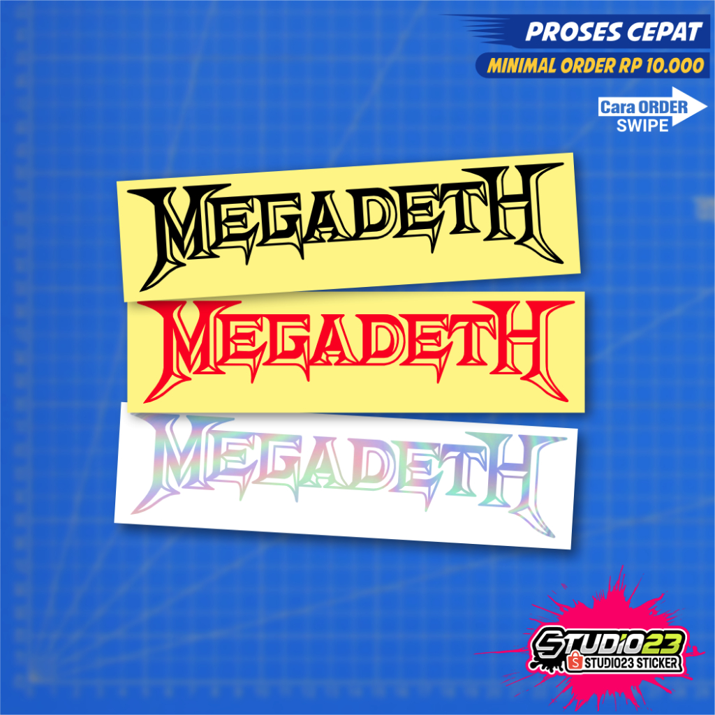 

Stiker Cutting Megadeth Hologram