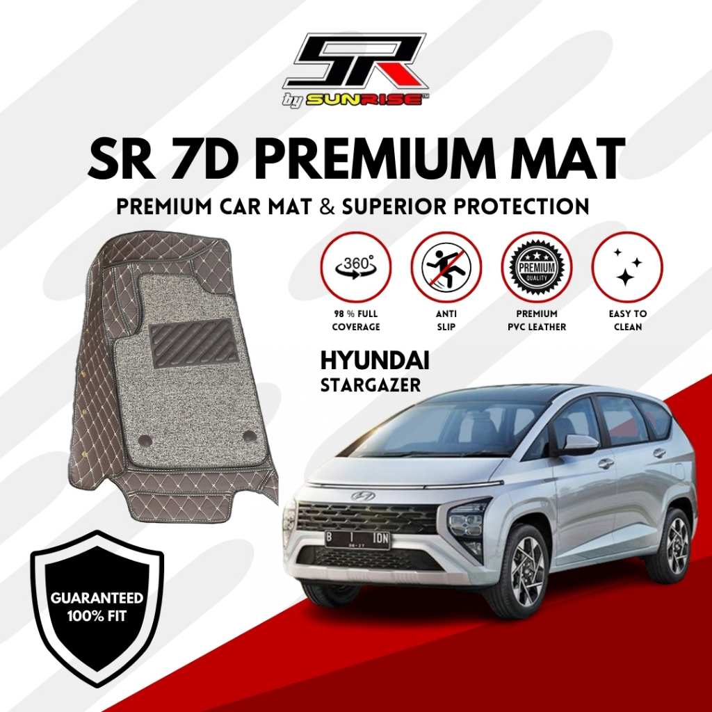 Karpet 7D Emboss Premium By SUNRISE Karpet 7D HYUNDAI STARGAZER Karpet 7D STARGAZER Karpet Combo Kar