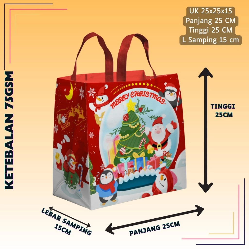

Goodie Bag Souvenir Natal Tas Kemasan Kado Christmas