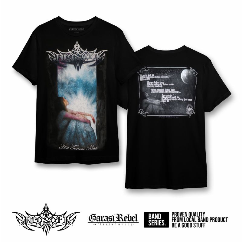 Tshirt filosofi asa terasa mati /indonesia ghotic metal /kaos metal iddm