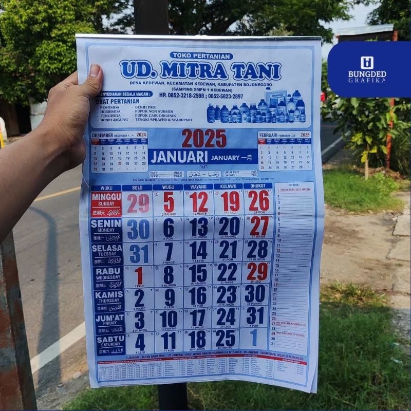 

Kalender Dinding 2025 Custom Nama Toko Kalian