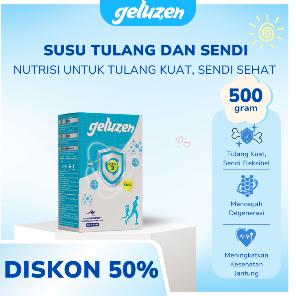 

GELUZEN SUSU SENDI DAN TULANG 200G 100% ORIGINAL