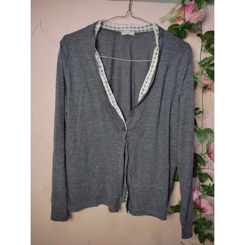 Cardigan outer abu / kaos luaran wanita / kaos panjang wanita