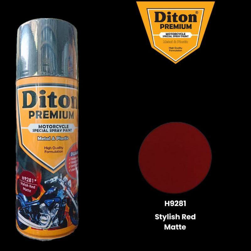 cat spray pilox Diton Premium Stylish Red Matte H9281 400cc h 9281  Diton Premium Metah doff tahan b