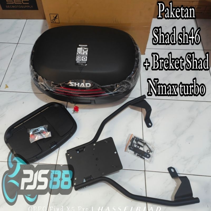 Paketan Box Shad Sh46 Sh 46 Plus Bracket Breket Box Shad Nmax turbo Nmax neo Turbo