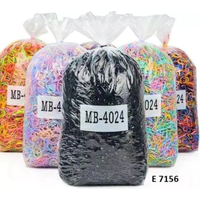 karet Jepang 1kg / karet unyil / ikat rambut karet jepang kiloan / kunciran rambut kiloan ukuran sed