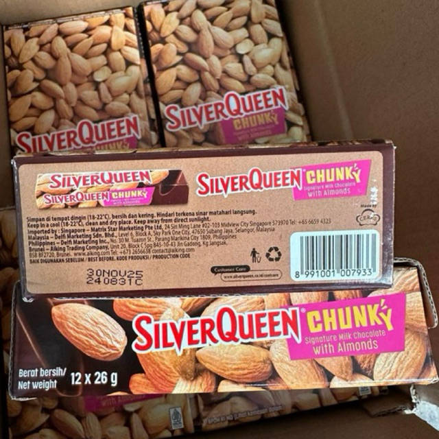 

Silverqueen Chunky Almond 1 box isi 12pcs ORIGINAL