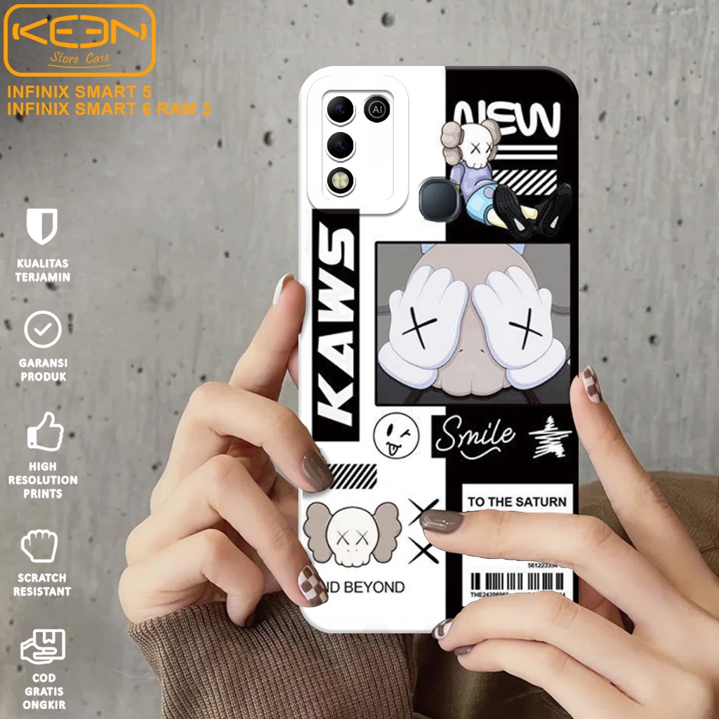 Case Infinix Smart 6 RAM 3 - Casing Hp Smart 6 RAM 3 Motif Branded - Softcase Smart 6 RAM 3 - Softca