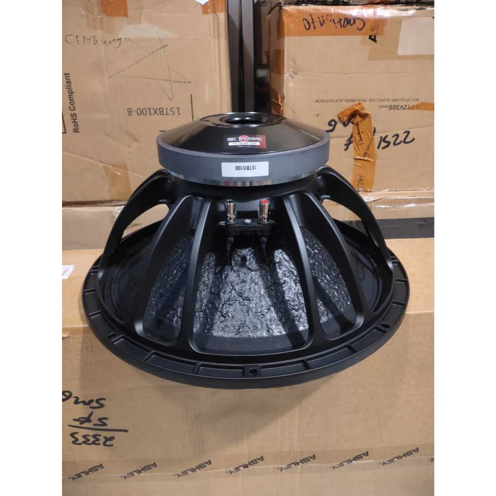 Speaker Komponen B&C TBW100 18in 8 Ohm 1400 W Coil 4in BnC Audio 18TBW100 Tebal Magnet 2,5cm Subwoof