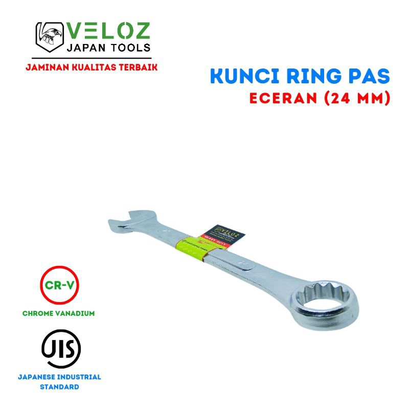 VELOZ KUNCI RING PAS 24MM - KUNCI KOMBINASI RING PAS ECERAN 24MM - KUNCI PAS RING 24MM
