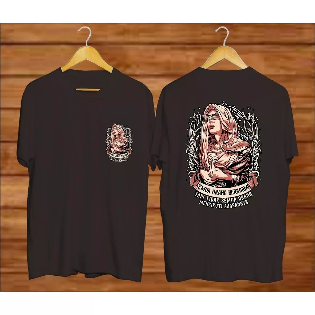 SEMUA ORANG BERAGAMA / kaos kata2 lucu / kaos lagi viral / pria / wanita