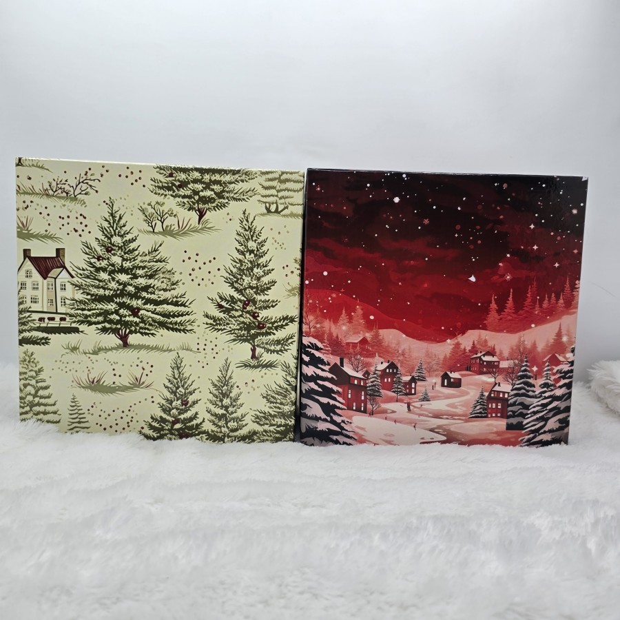 

Hard box standar 22x22x8cm Natal / kotak kue bingkisan kado xmas